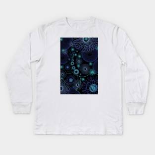 Blue pixels Kids Long Sleeve T-Shirt